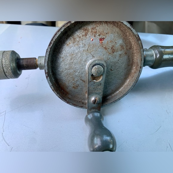 Mid Century Vintage Stanley Handyman Handheld Manual Eggbeater Drill H1220 - Picture 10 of 16